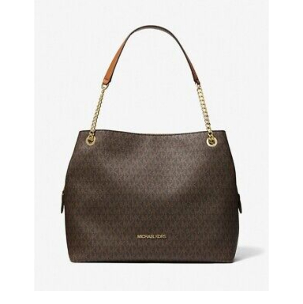MICHAEL KORS Jet Set Chain Large Shoulder Logo Tote